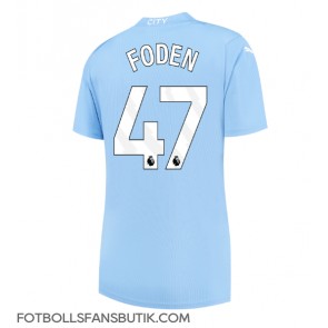 Manchester City Phil Foden #47 Replika Hemmatröja Damer 2023-24 Kortärmad